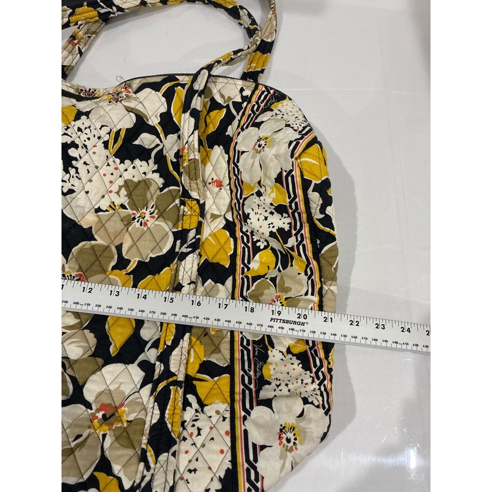 Vera Bradley Retired Dogwood Quilted Large Duffel Bag Yellow Floral Travel - Picture 6 of 9